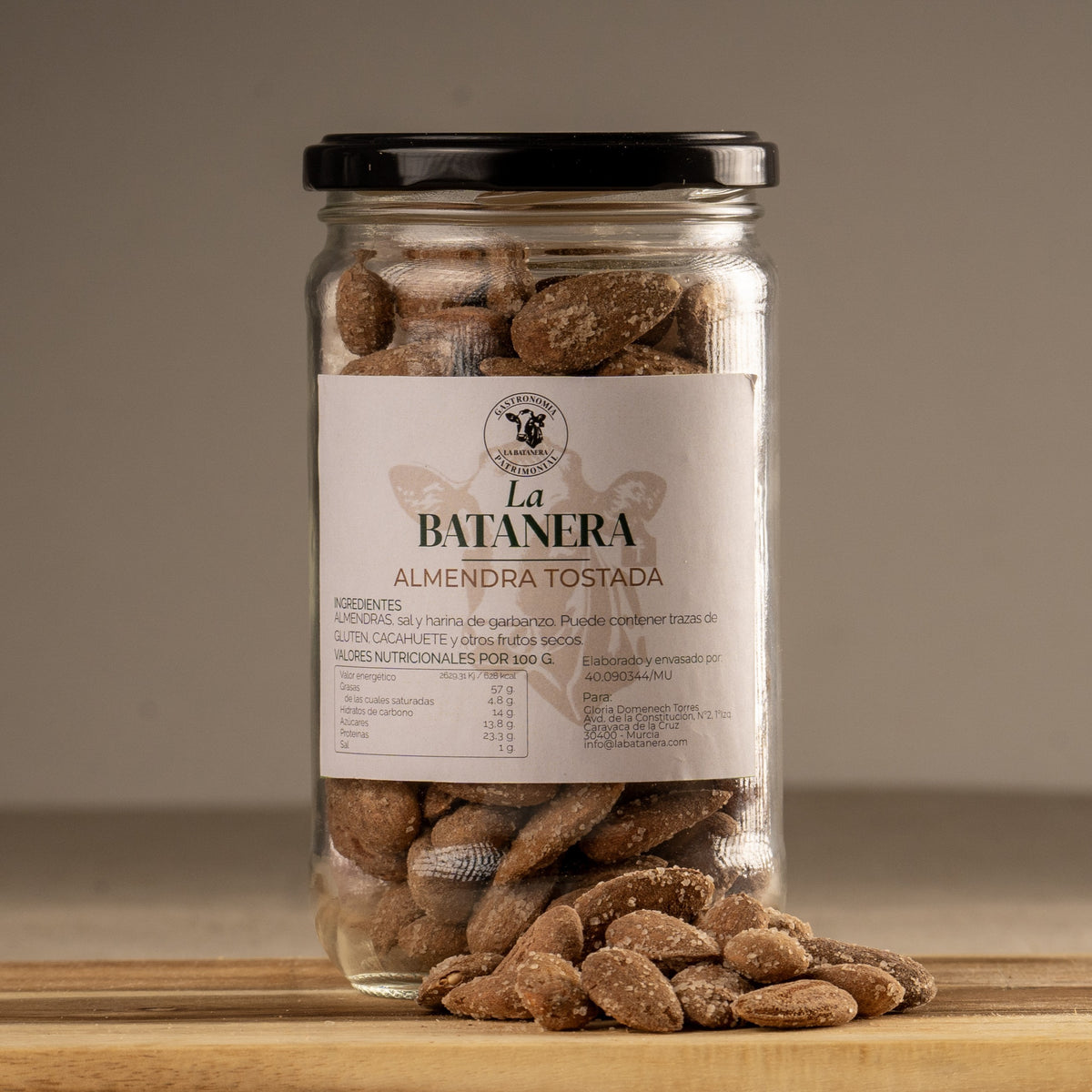 Almendra tostada con piel 300g