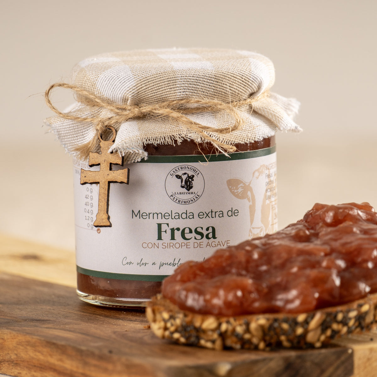 Mermelada de fresa ecológica con sirope de ágave