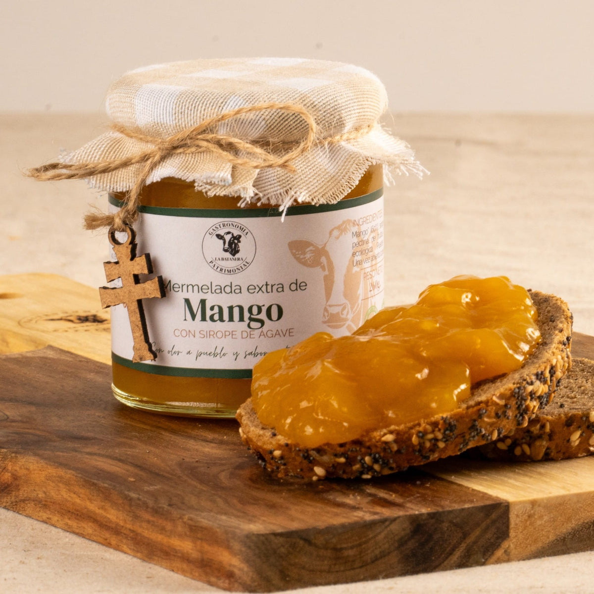 Mermelada de mango con sirope de agave