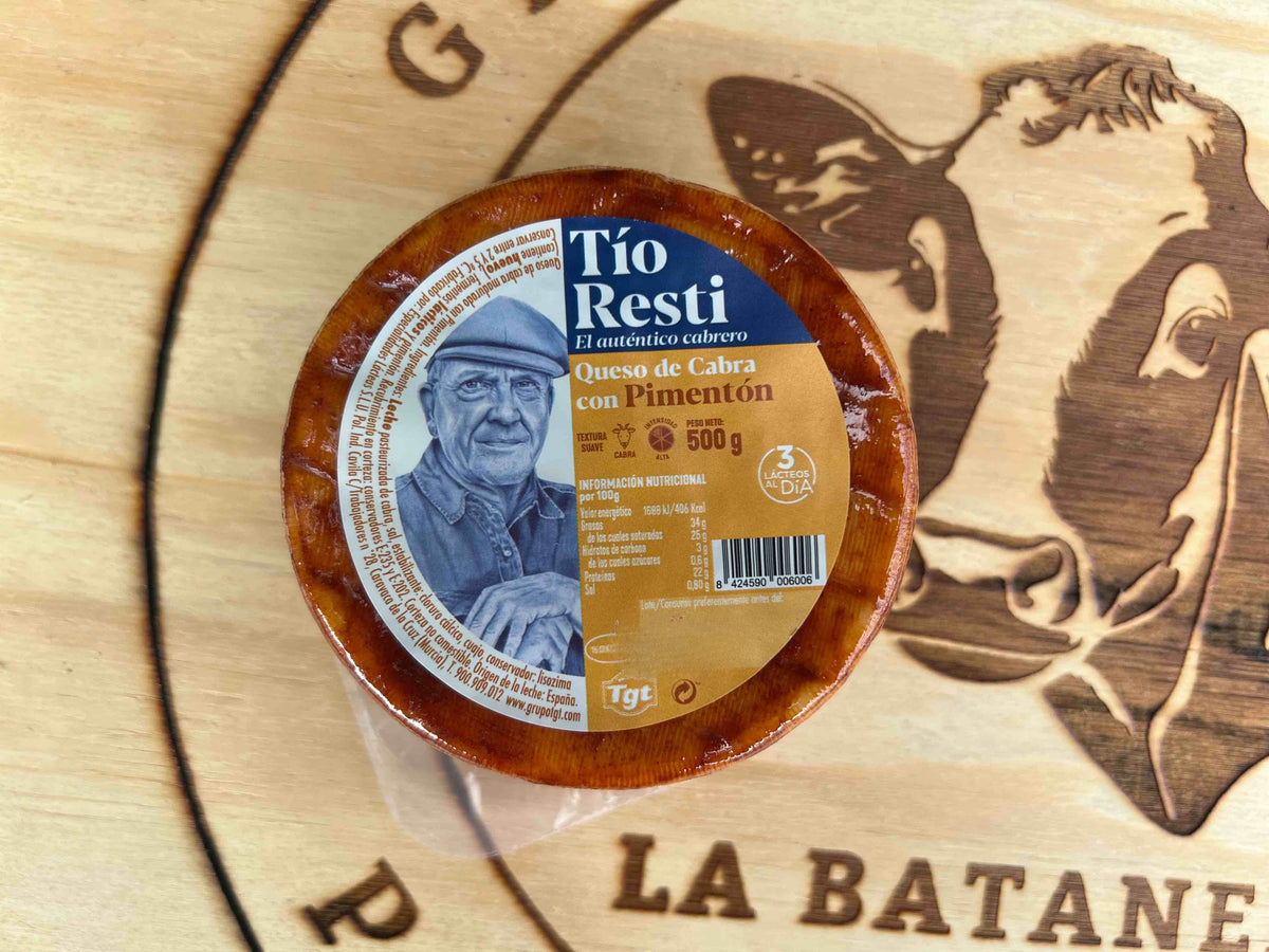 Queso de Cabra con Pimentón 500g. - Tio Resti